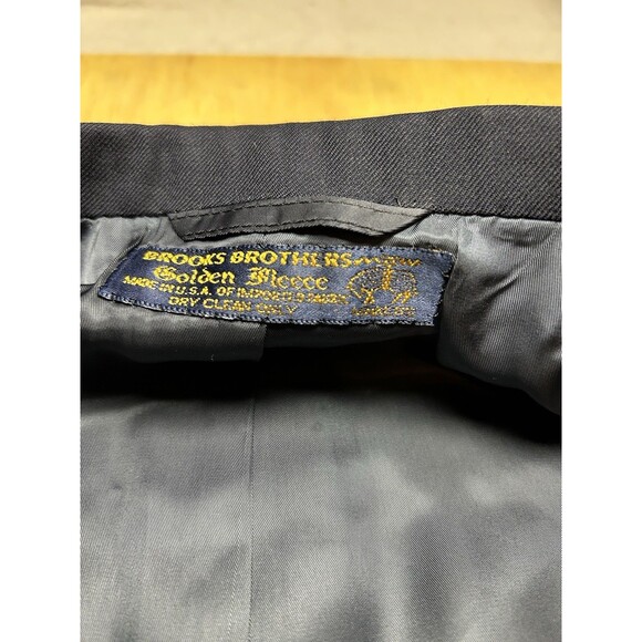 Brooks Brothers Golden Fleece 40S Blue 100% Wool Sport Coat Blazer (flaw) - Picture 9 of 14